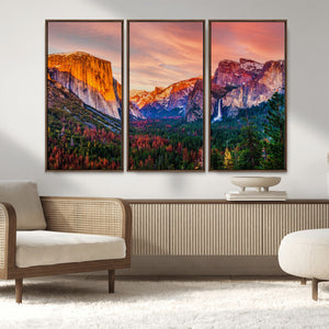Yosemite Nal Park Wall Art Landscape Canvas Print El Capitan