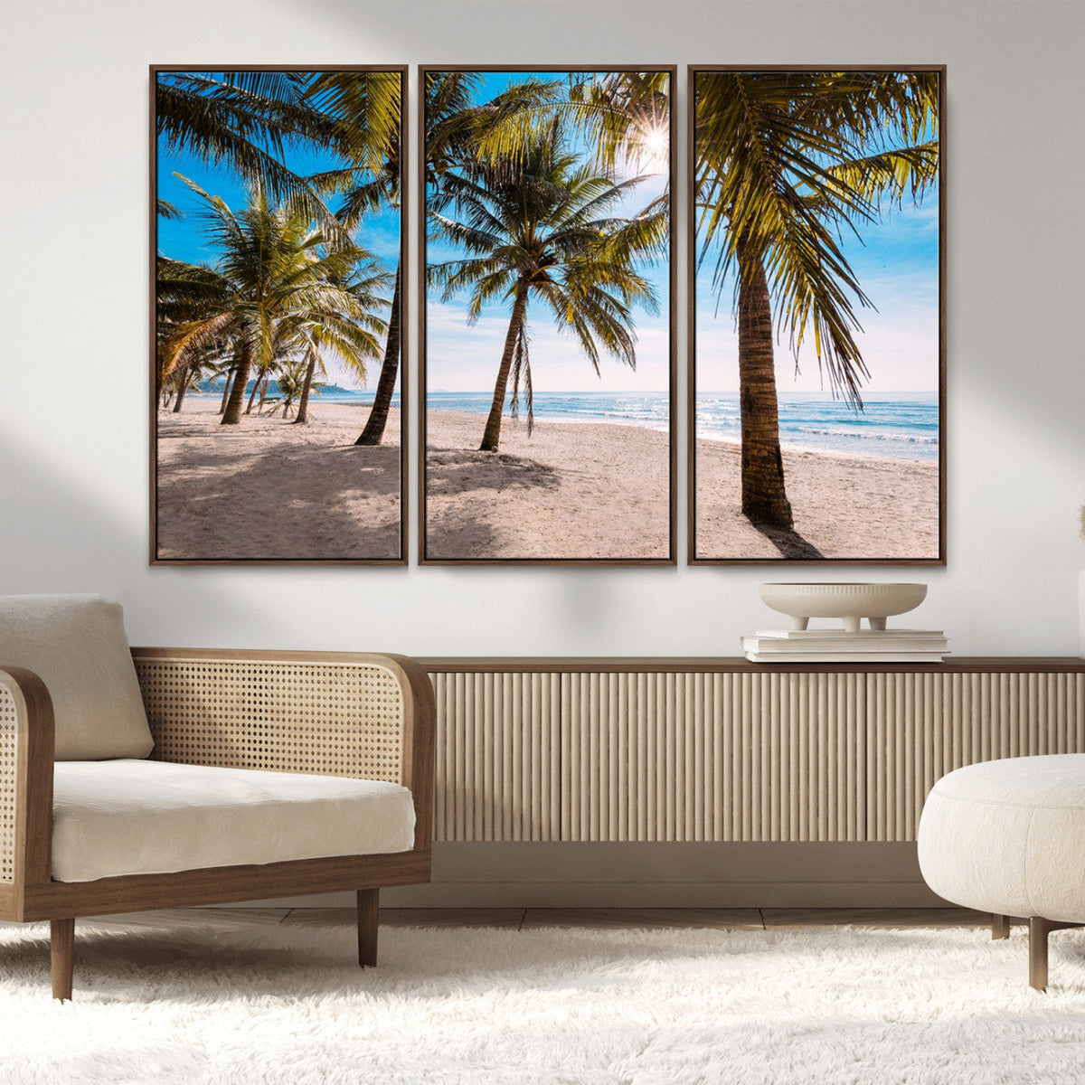Palm Beach Tropical Island Wall Art Canvas Print