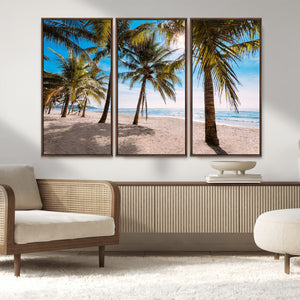 Palm Beach Tropical Island Wall Art Canvas Print