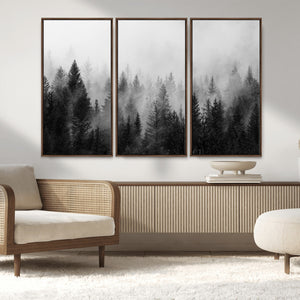 Fogy Forest Canvas Wall Art Print - Mountain Wall Art with