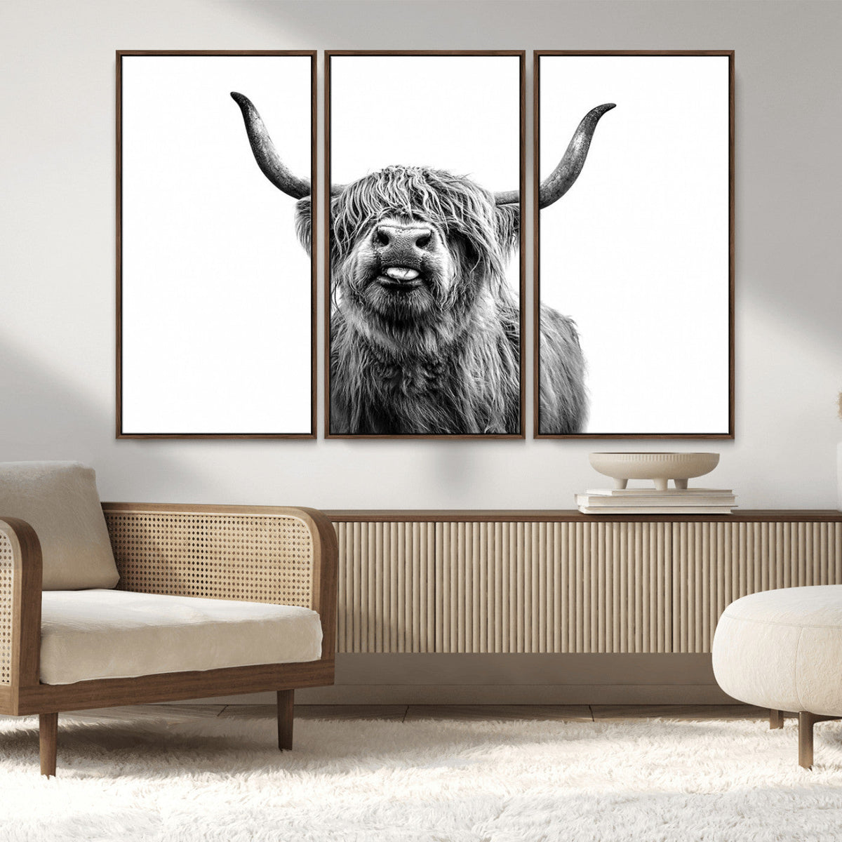 Fanny Scottish Highland Cow Cattle Art Print Farmhouse Wall