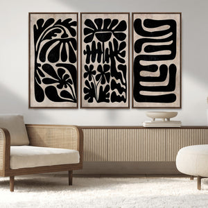 Canvas Print Wall Art Abstract Art Boho, Framed Boho Art