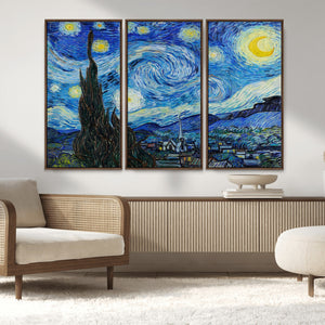 Vincent Van Gogh The Starry Night Abstract Wall Art Canvas