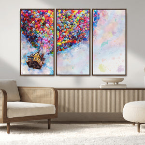 Don't Look Up Movie Canvas Wall Art - Vibrant Floating House