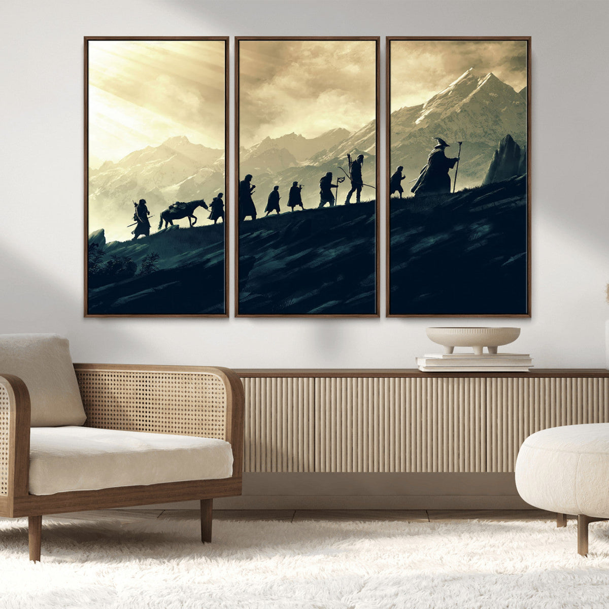Fellowship Journey Wall Art – Fantasy Adventure Canvas Print