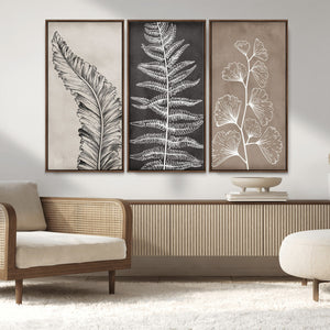 Minimalist Botanical Wall Art Canvas Print, Framed and Ready