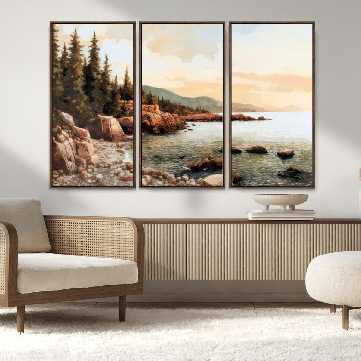 Serene Coastal View of Acadia National Park Wall Art -