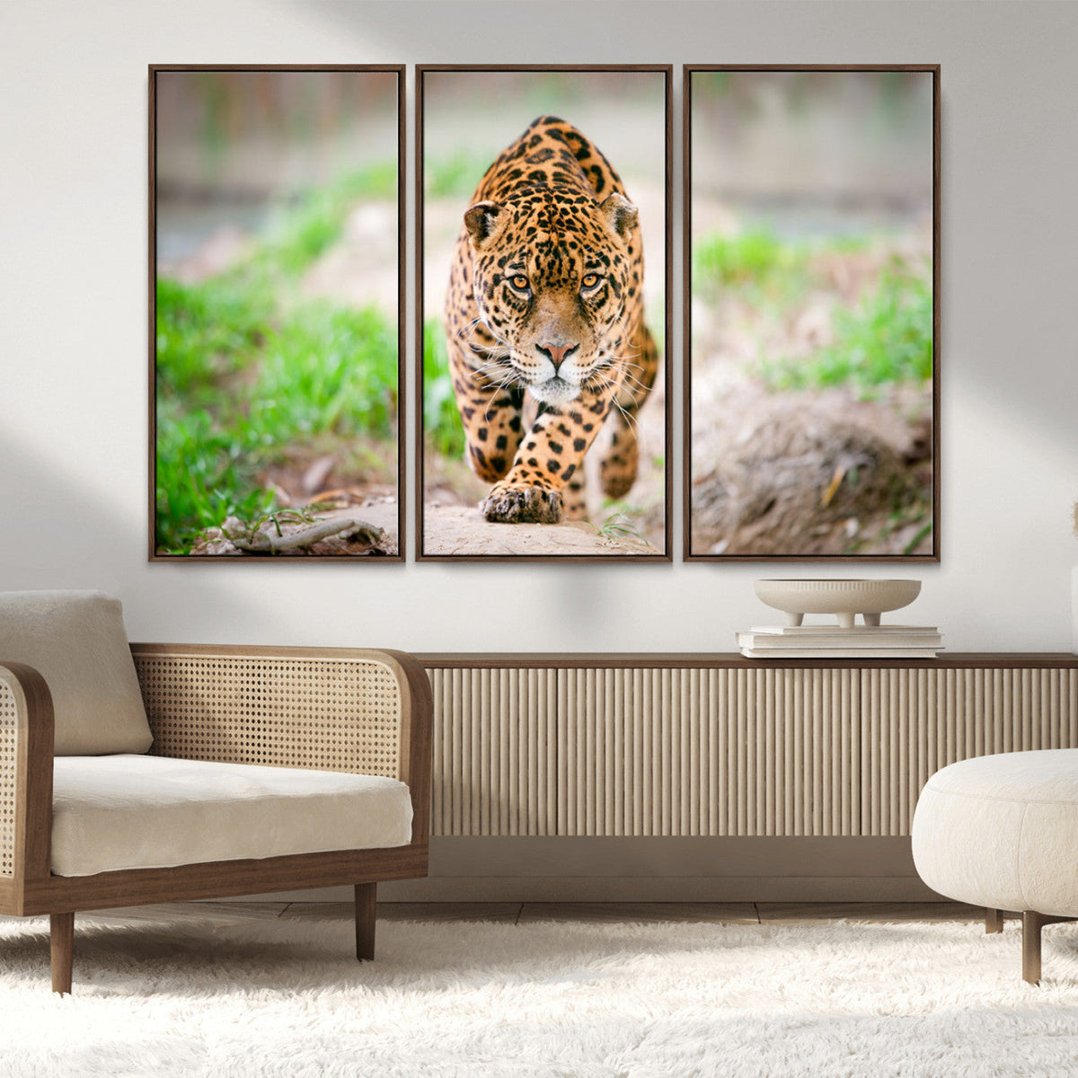 Leopard on the Prowl - Stunning Large Framed Leopard Wall