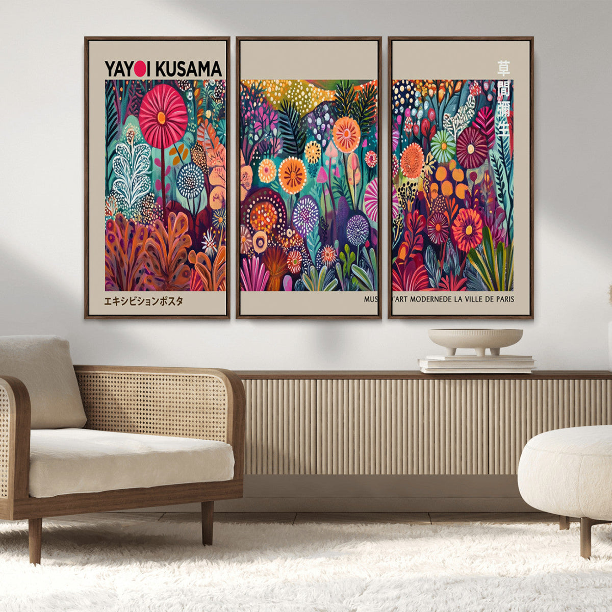 Yayoi Kusama Wall Art Canvas Print, Abstract Art, Large