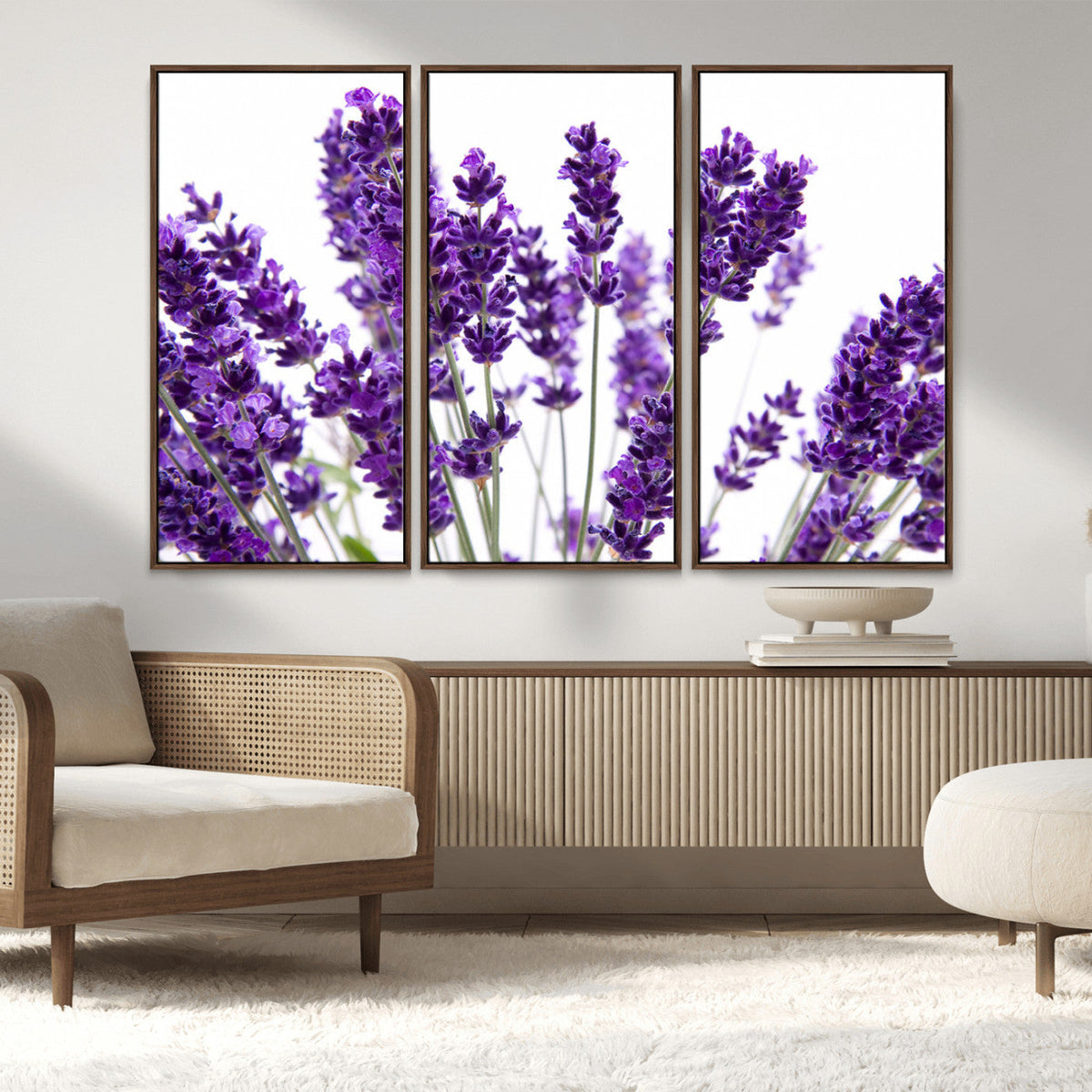 Lavender Flower Wall Art Canvas Print