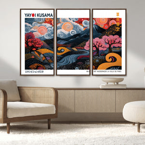 Modern Japanese Wall Art Canvas Print – Framed Abstract