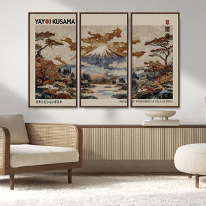 Yayoi Kusama Wall Art Canvas Print – Framed Modern Japanese