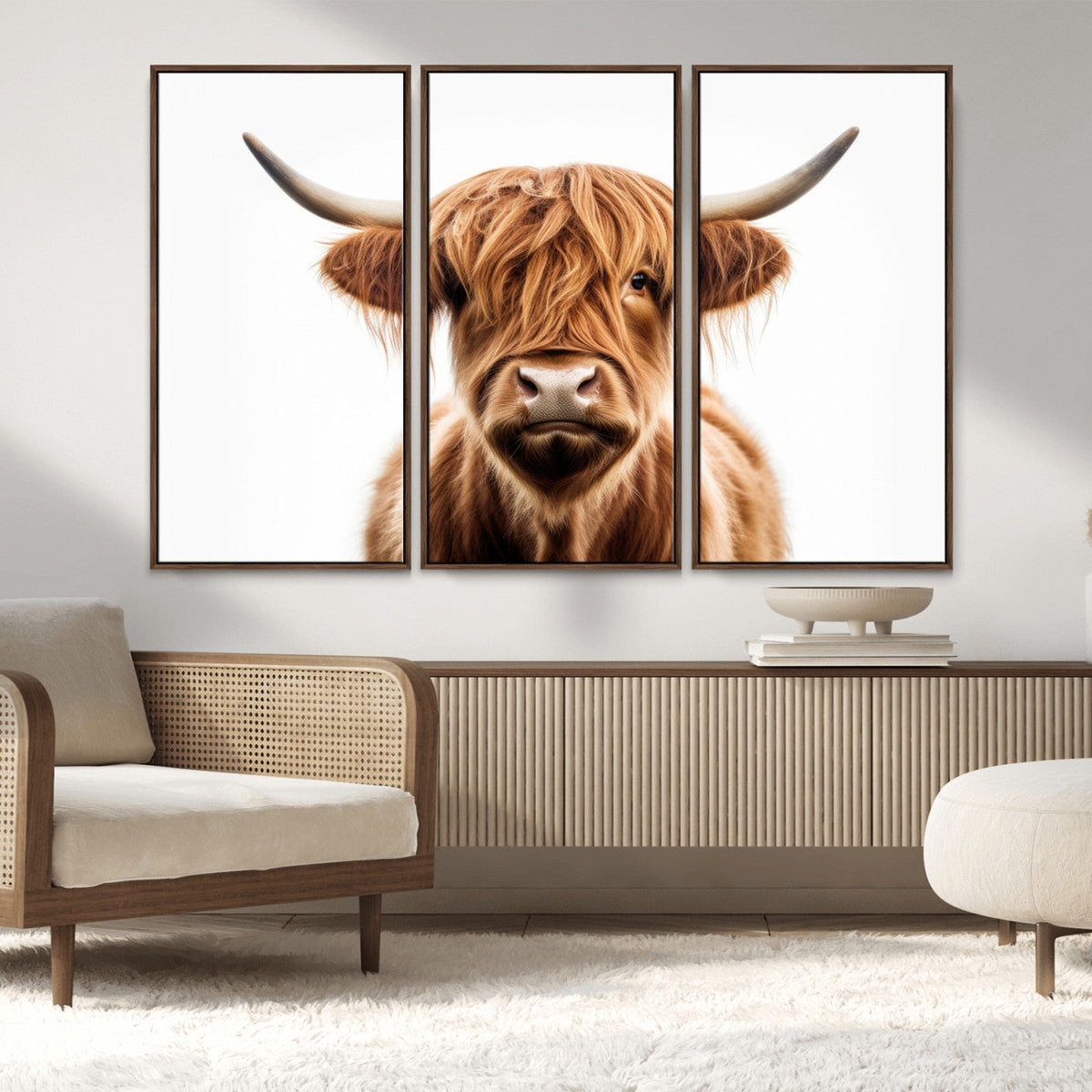 Scottish Highland Cow Canvas Print, Framed Highland Cow