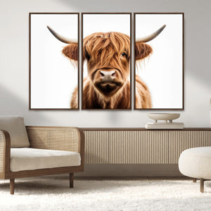 Scottish Highland Cow Canvas Print, Framed Highland Cow