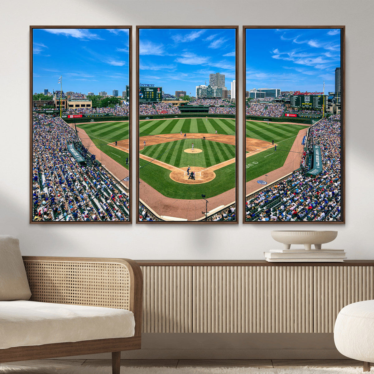 Wrigley Field Baseball Stadium Canvas Wall Art – Packed