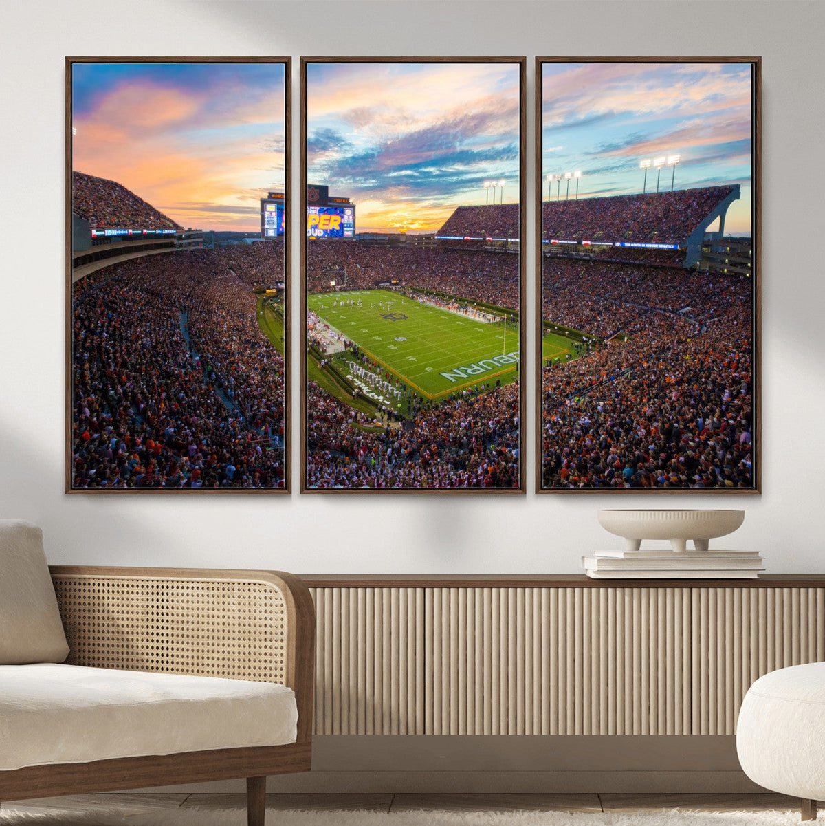 Jordan-Hare Stadium Wall Art Canvas Print, Football Stadium
