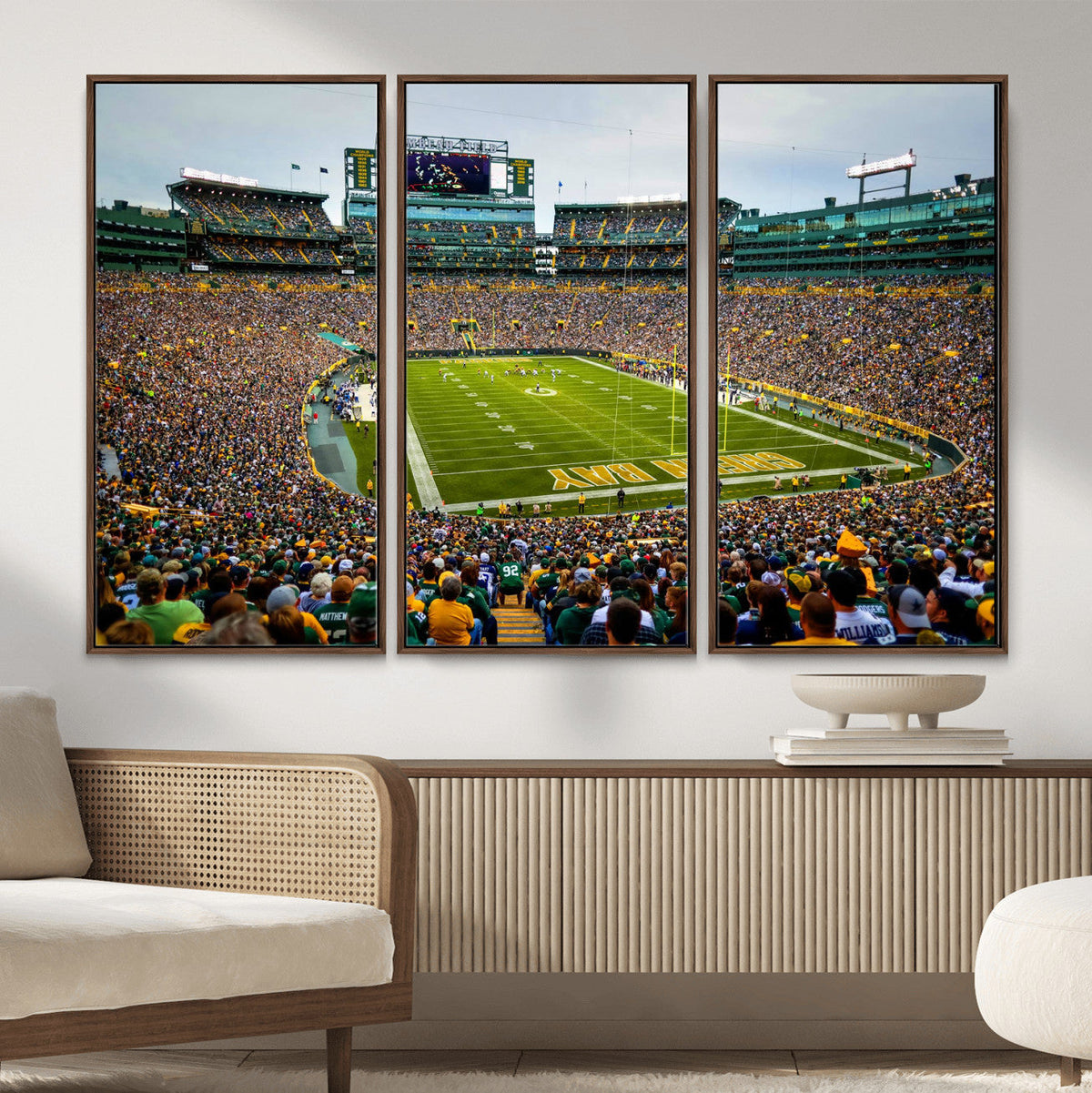 Green Bay Packers Lambeau Field Stadium Wall Art Canvas