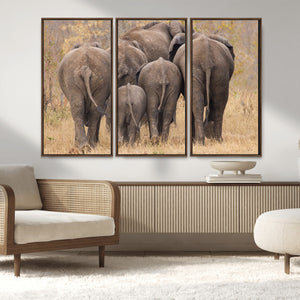 Wild Elephant Wall Art Canvas Print