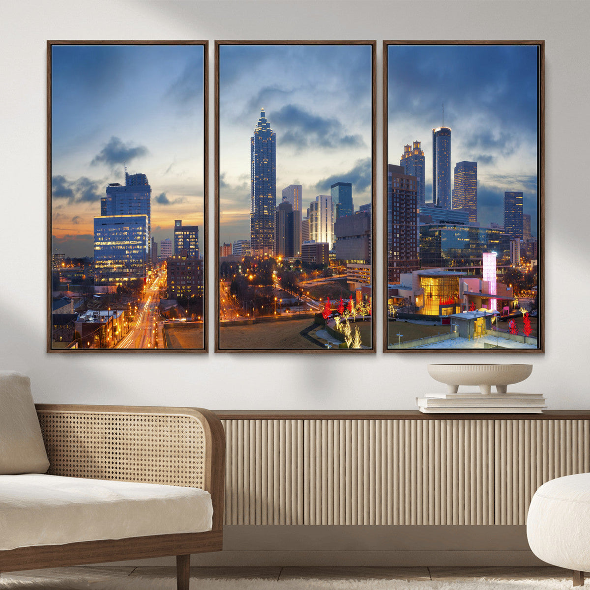 Atlanta Skyline Wall Art Canvas Print, Atlanta Downtown