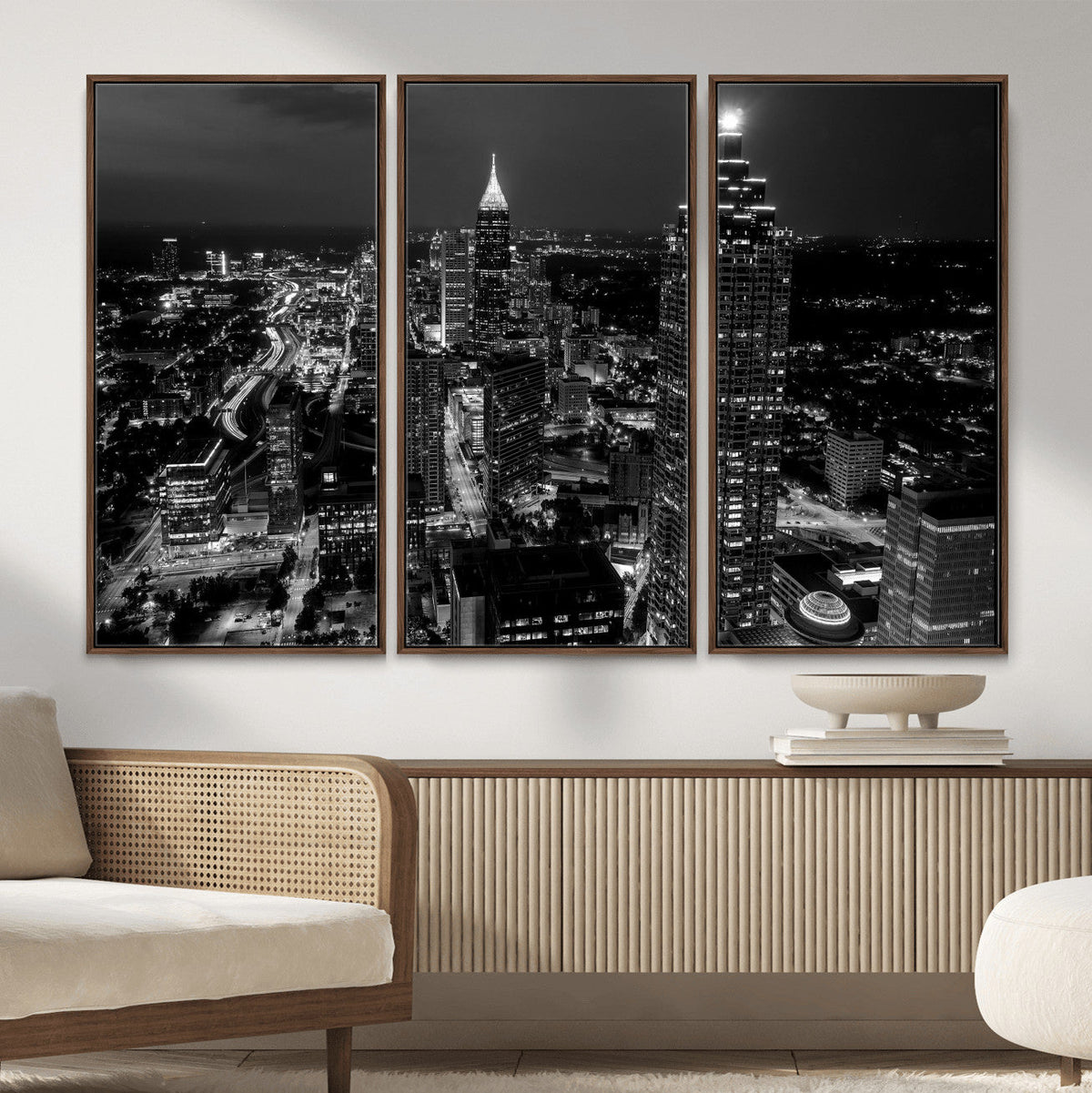 Atlanta Skyline Wall Art Canvas Print, Atlanta Downtown