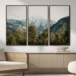 Mountain Forest Wall Art Canvas Print, Alpine Landscape