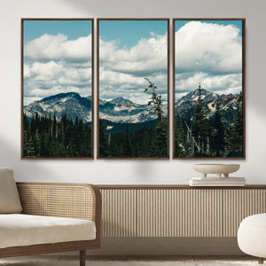 Mountain Forest Wall Art Canvas Print, Alpine Pine Tree