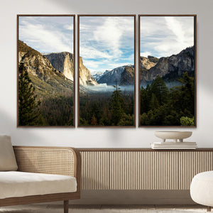Yosemite Valley Mountain Wall Art Canvas Print, Granite