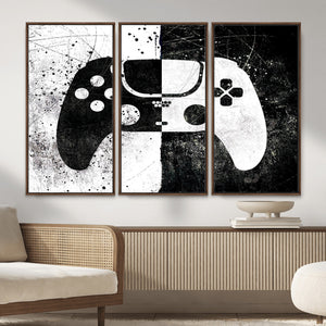 Abstract Gaming Controller Wall Art Canvas Print