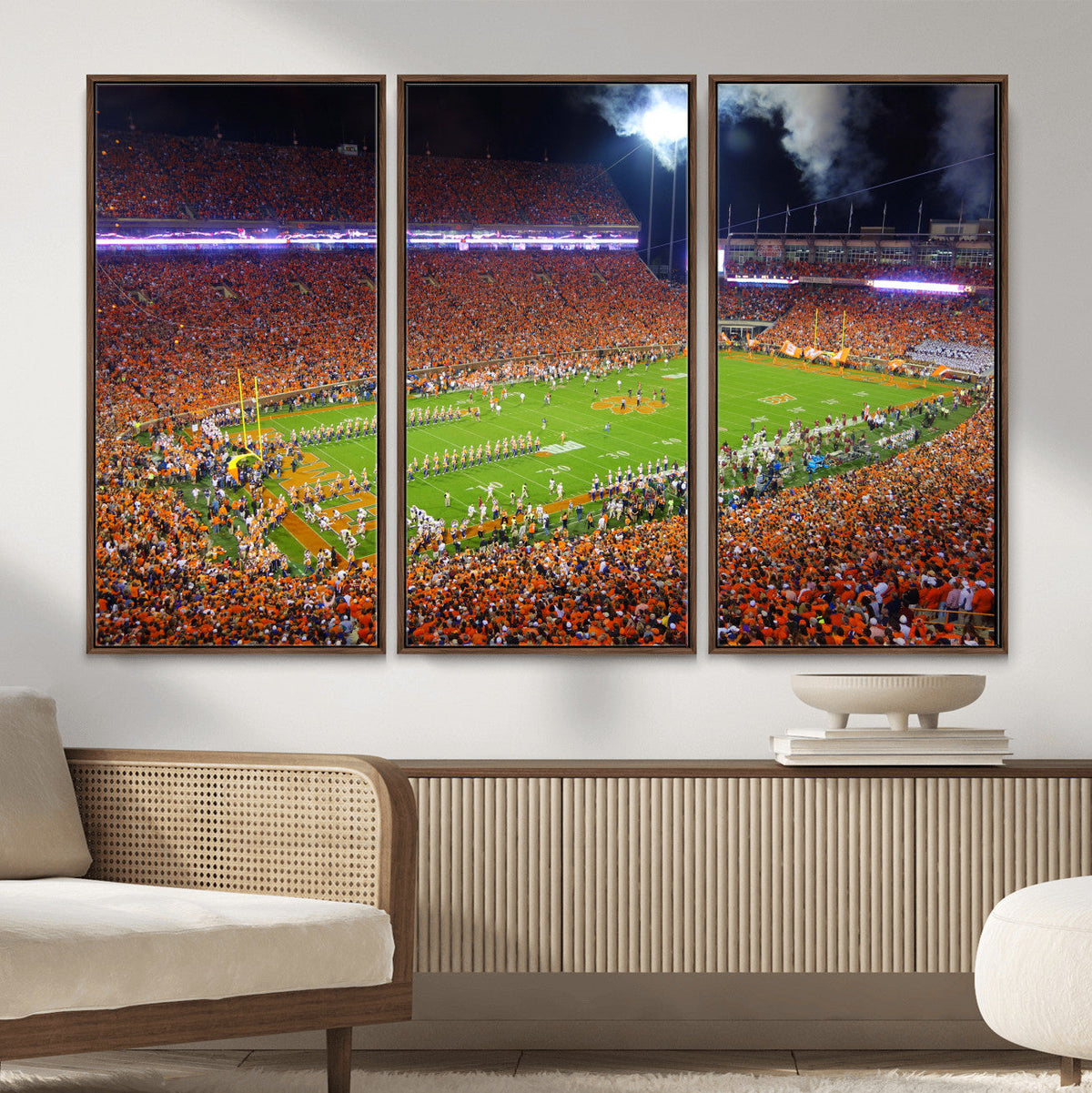 Clemson Football Stadium Wall Art Canvas Print, College