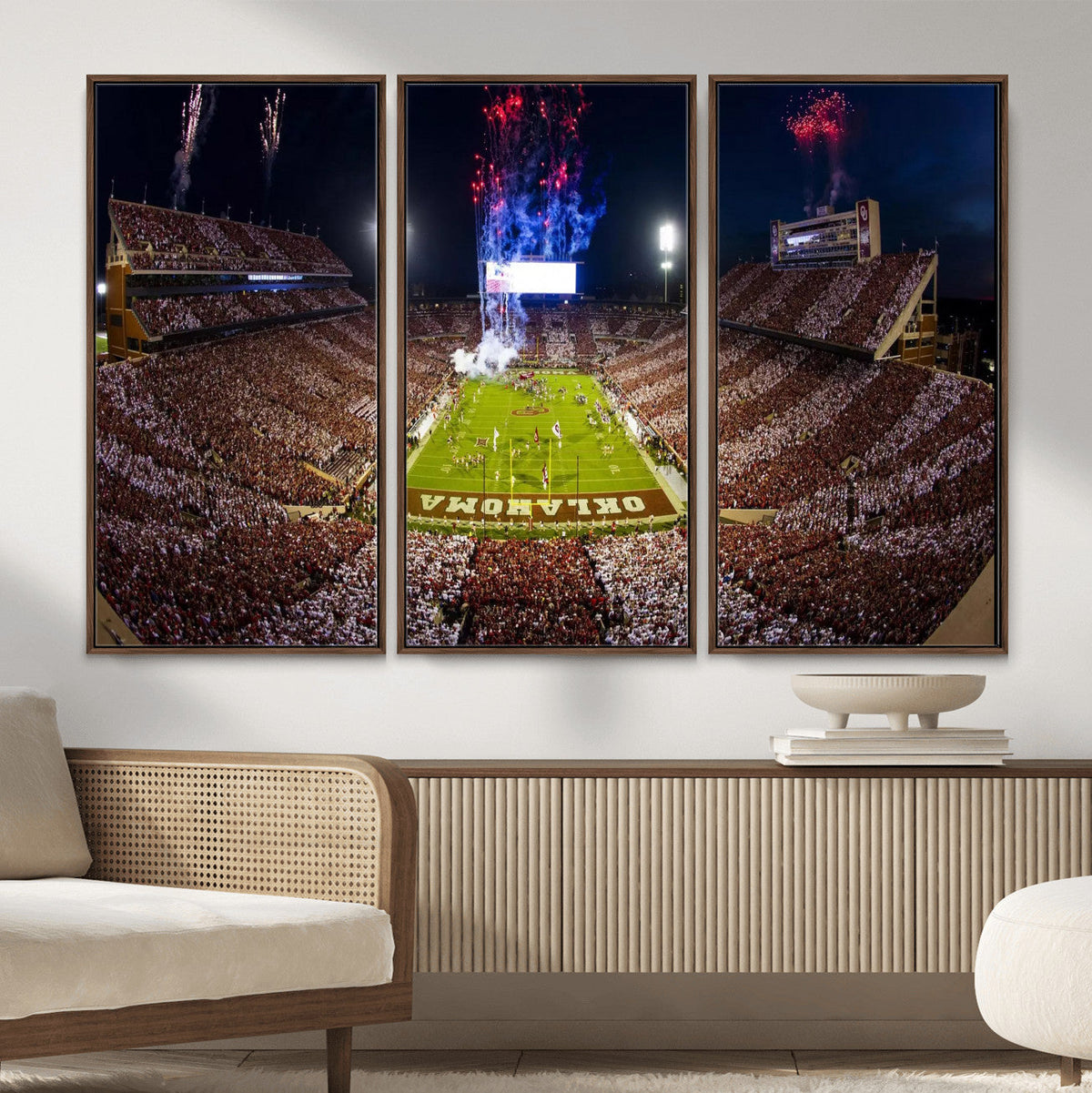 Oklahoma Memorial Stadium Wall Art Canvas Print – Oklahoma