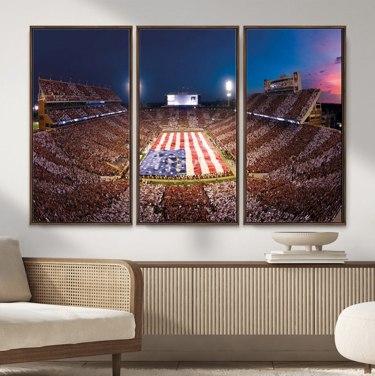Oklahoma Memorial Stadium Wall Art Canvas Print – Oklahoma