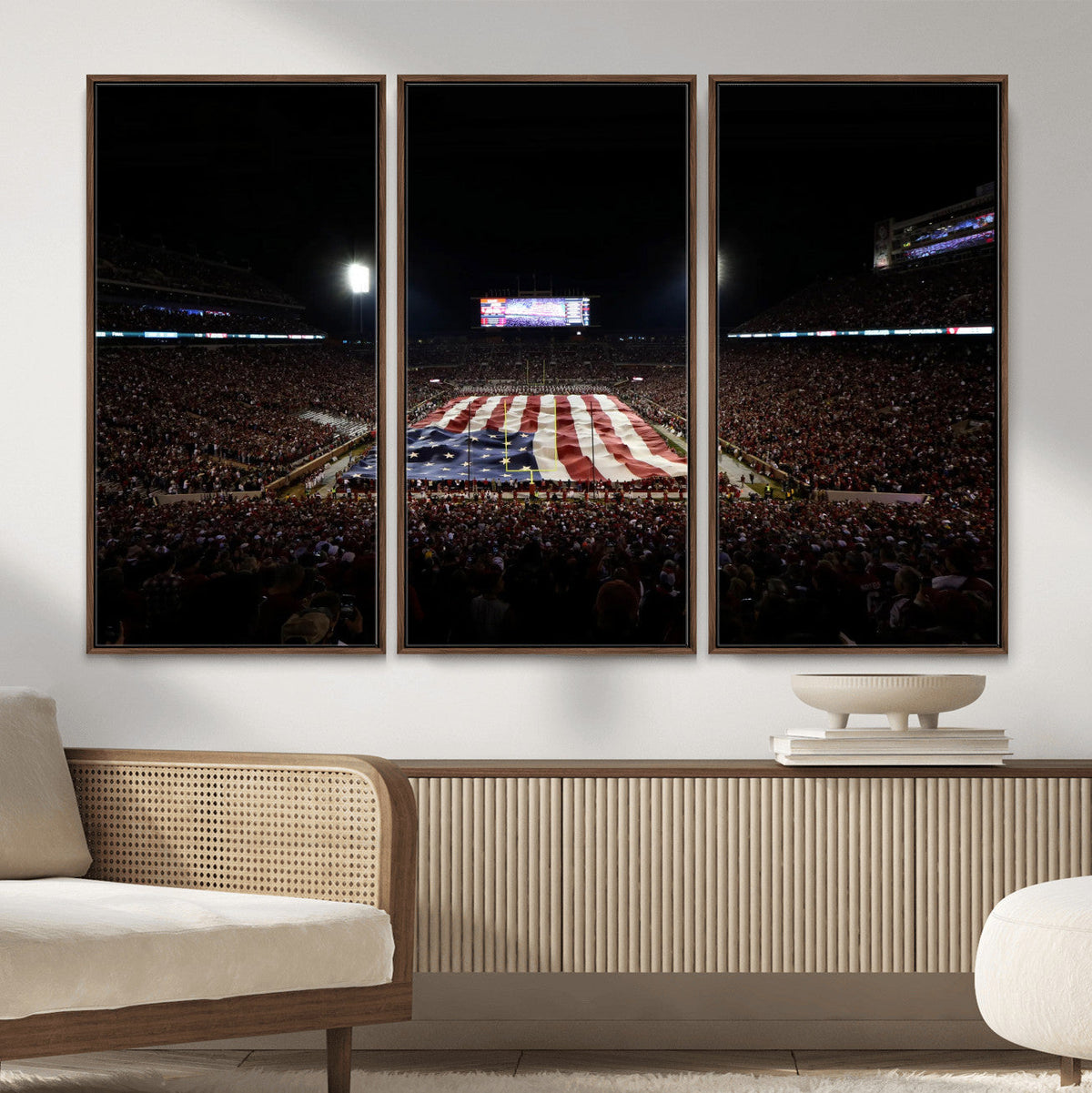 Oklahoma Memorial Stadium Wall Art Canvas Print – Oklahoma