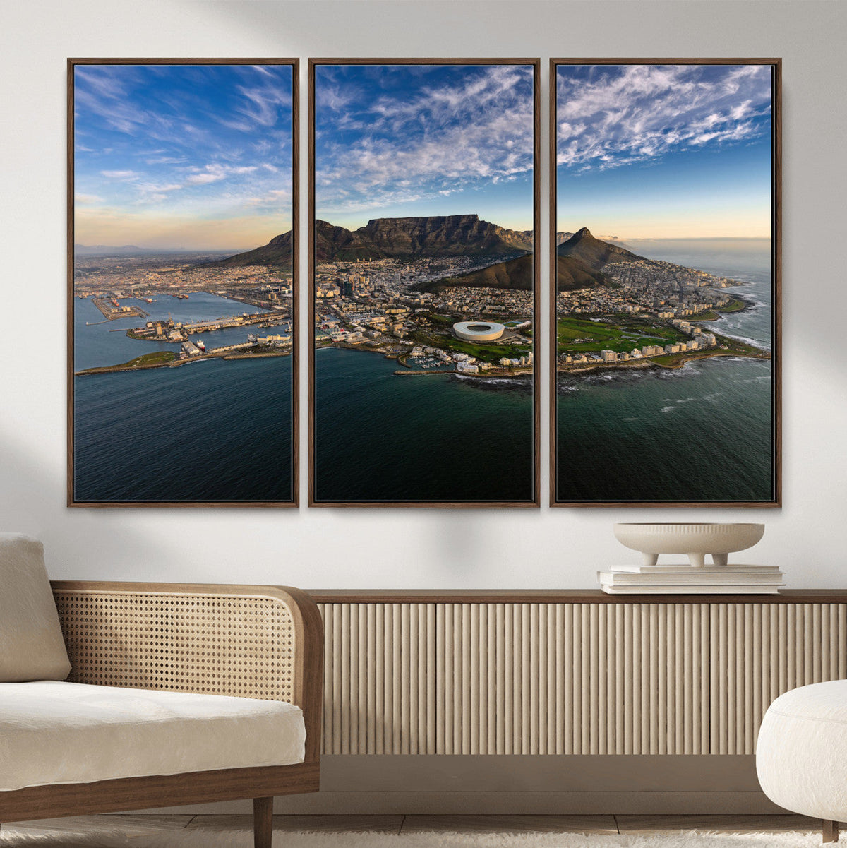 Cape Town Wall Art Canvas Print – Table Mountain Coastal