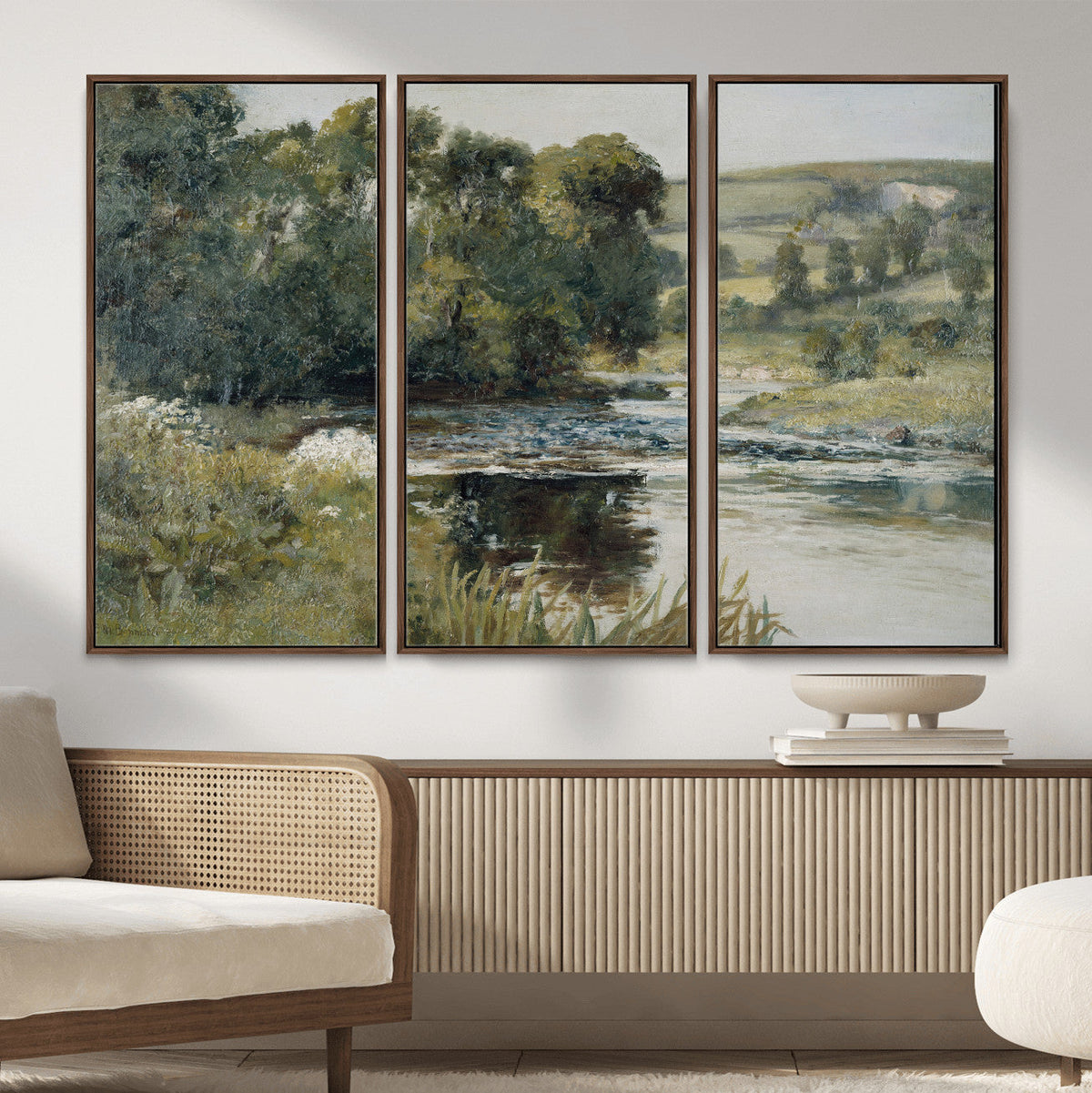 Streamside by Edward Mitchell Bannister Wall Art Canvas