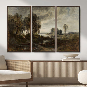 Adolf Dressler Landscape of the Oder River Wall Art Canvas