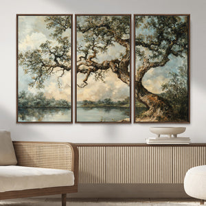 Old Oak Tree Canvas Wall Art, Turner Inspired Romantic
