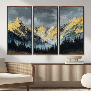 Abstract Mountain Wall Art Canvas Print Modern Landscape Painting Print