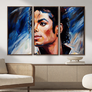 Abstract Michael Jackson Photo Wall Art Canvas Print