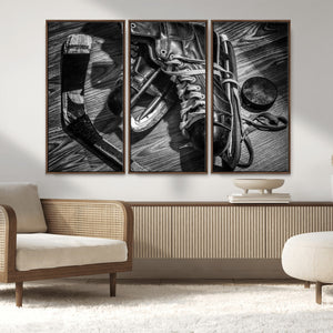 Old Pair of Mens Skates Wall Art Canvas, Men Skates Wall Art
