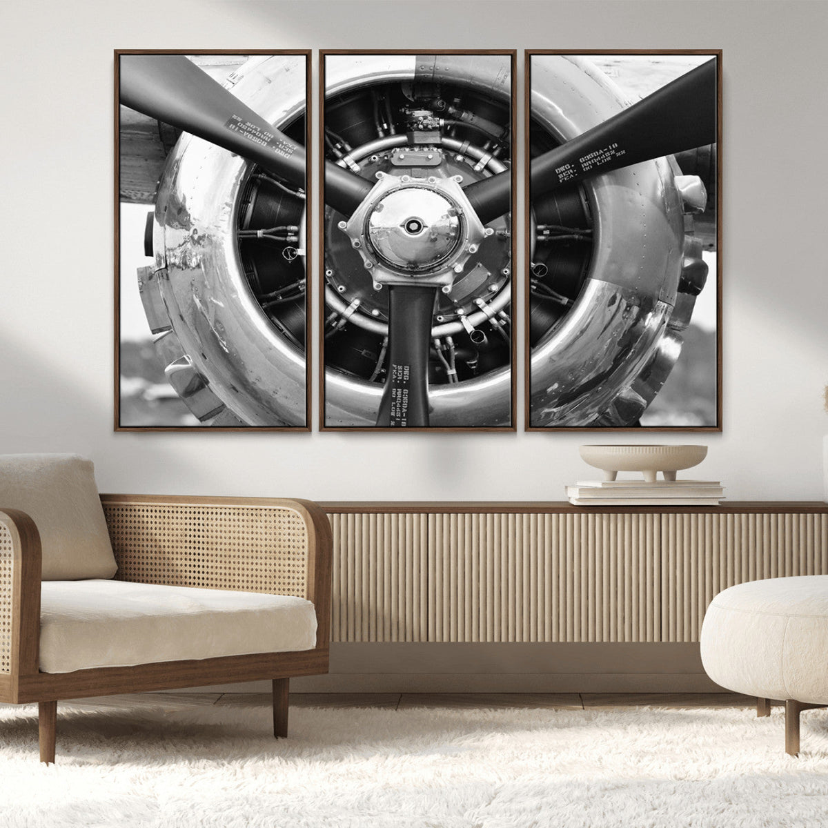 Vintage Airplane Wall Art Canvas Print