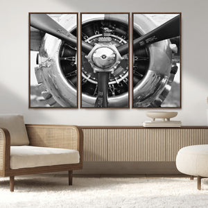 Vintage Airplane Wall Art Canvas Print