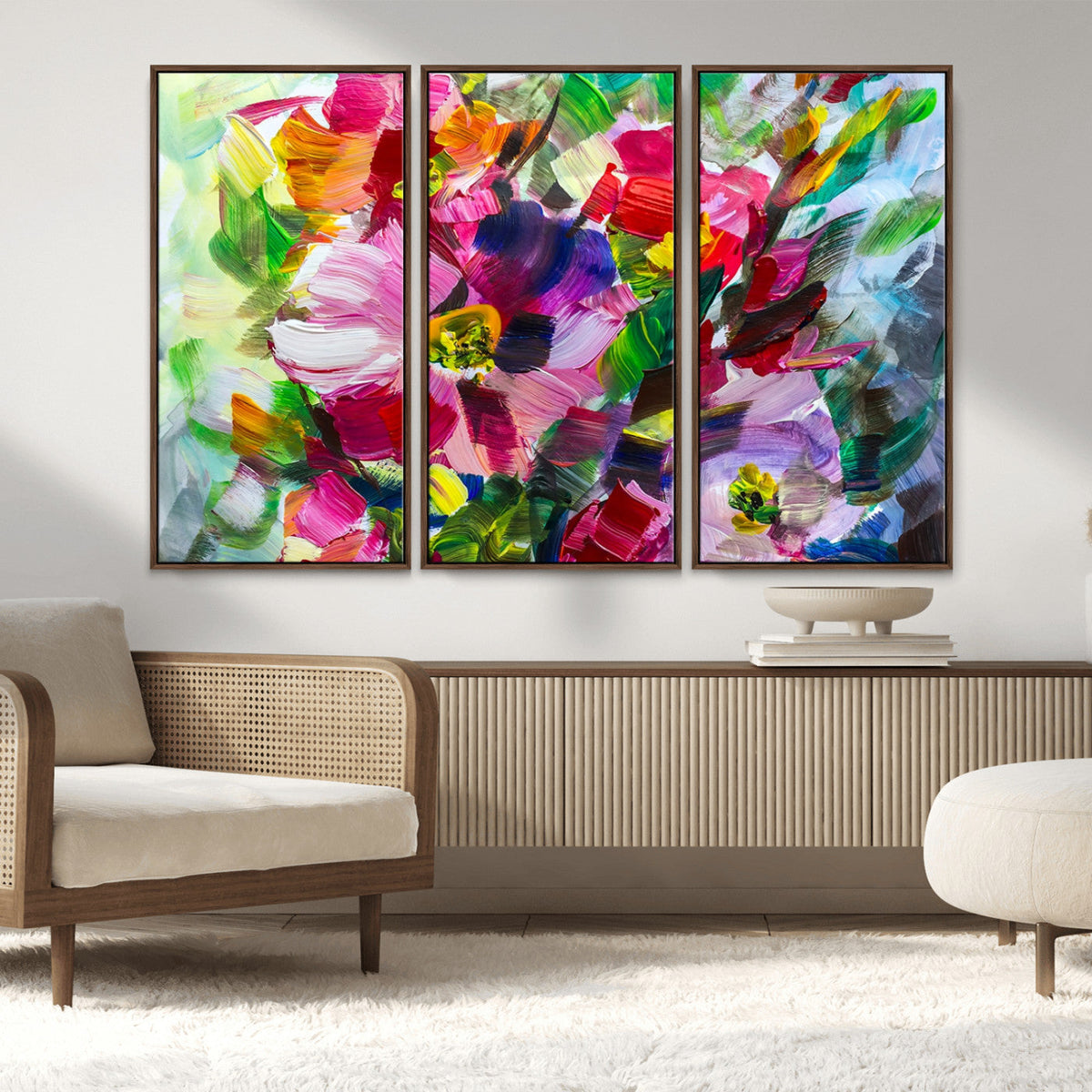 Oil Flower Abstract Canvas Print