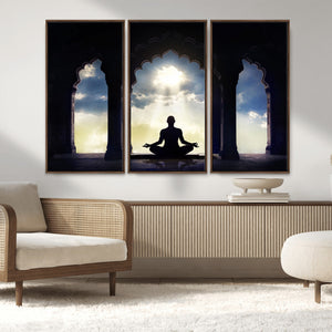 Women and Yoga Wall Art Canvas Print