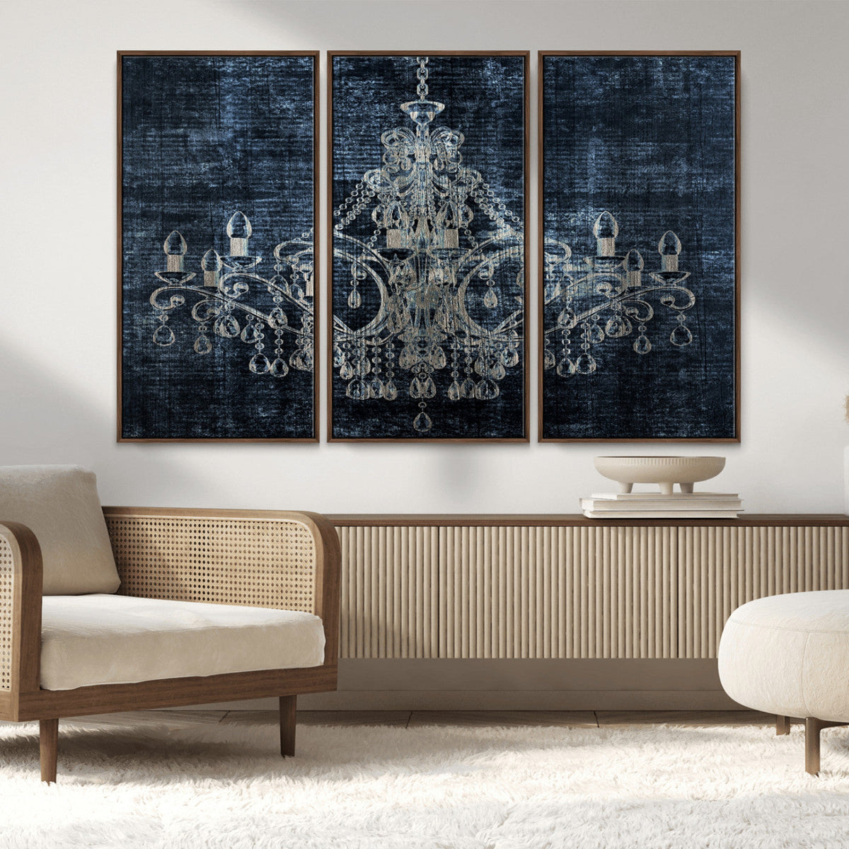 Dark Chandelier Wall Art Canvas Print