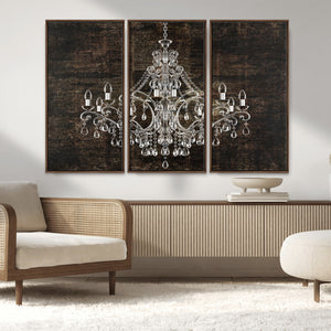 Rustic Chandelier Canvas Print