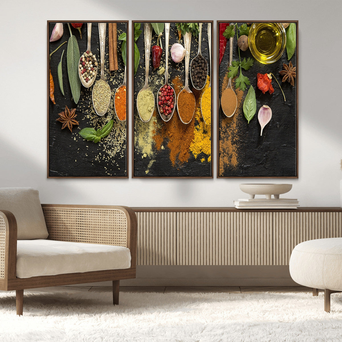 Kitchen Spice Wall Art Canvas Print