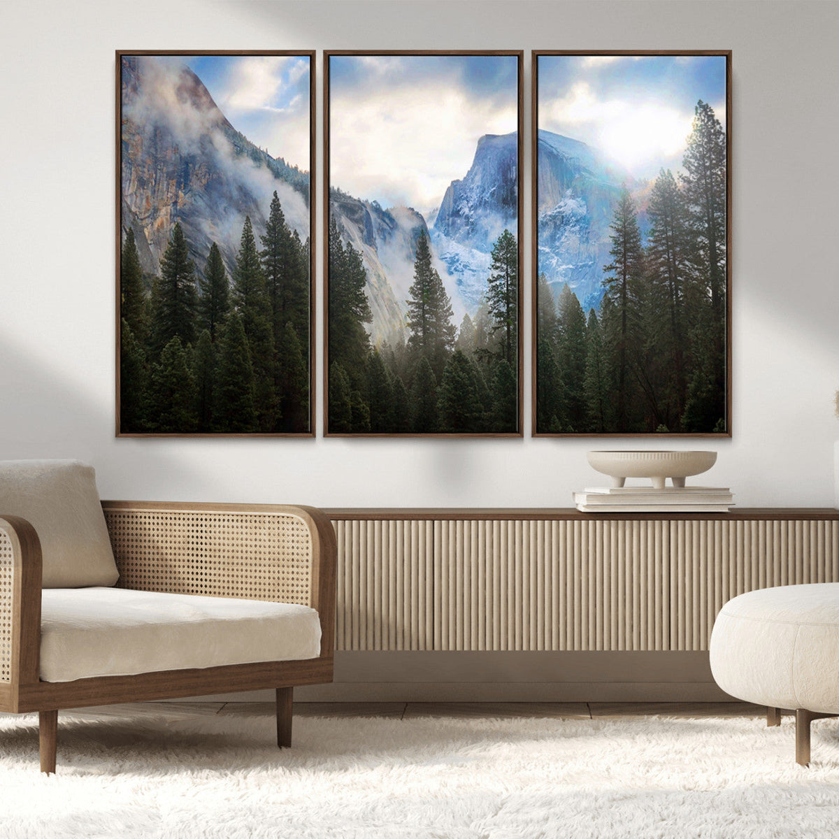 Half Dome Yosemite Calinia Wall Art Canvas Print El Capitan