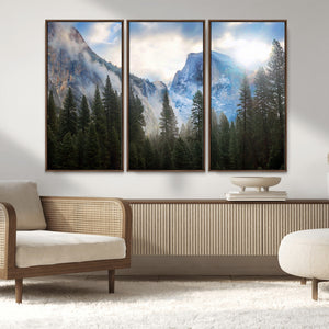 Half Dome Yosemite Calinia Wall Art Canvas Print El Capitan