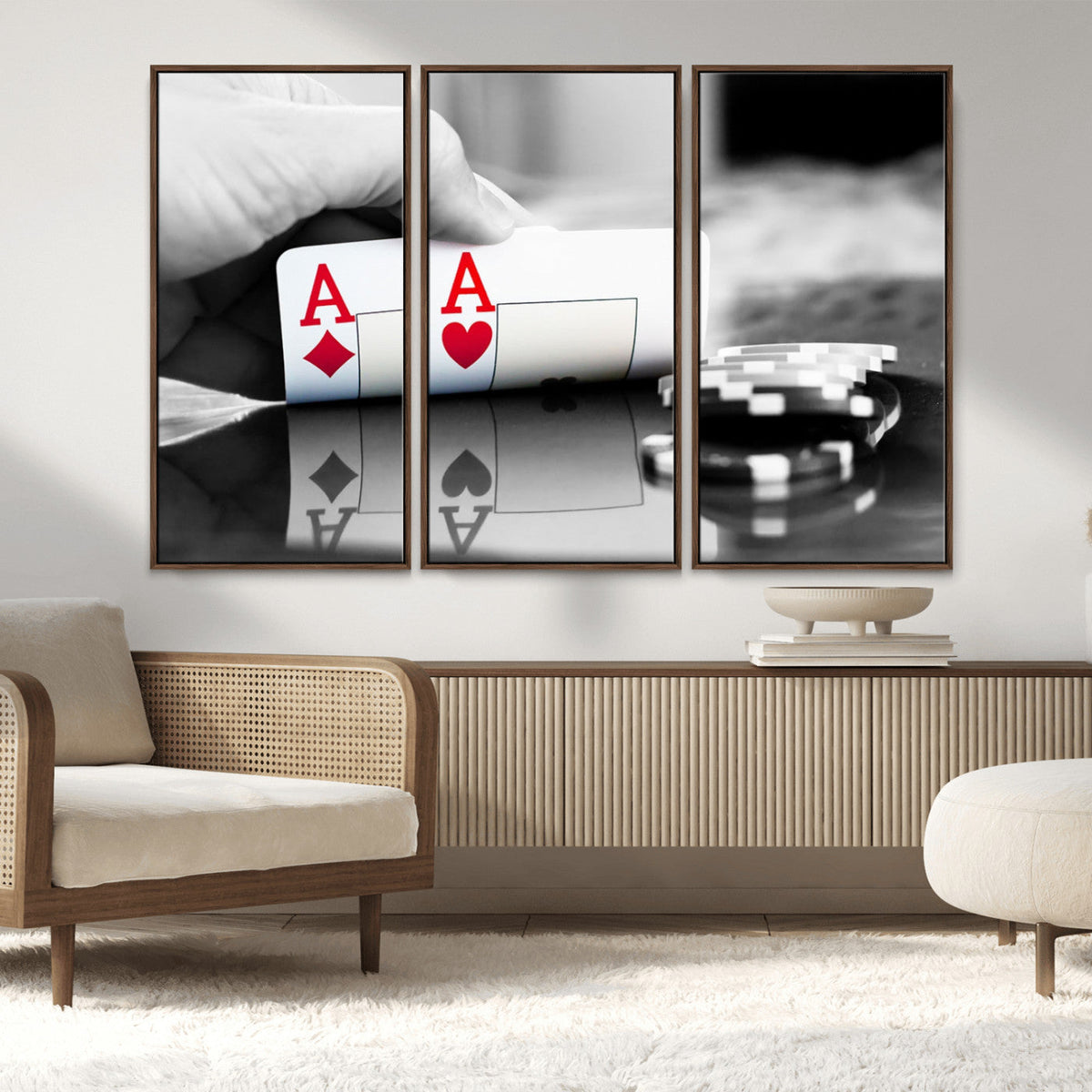 Aces Poker Art Poker Game Wall Art Canvas Print