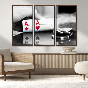 Aces Poker Art Poker Game Wall Art Canvas Print